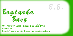 boglarka basz business card